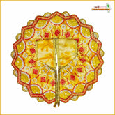 Blended Cutdana Moti Work Yellow Shade Laddu Gopal Poshak